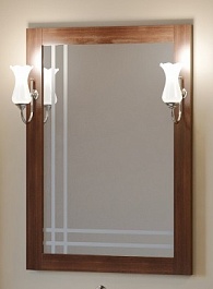 Opadiris Зеркало для ванной Сакура 60 L орех – фотография-1