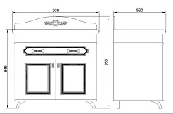 Водолей Мебель для ванной "Изабель 90" F-2 белая – фотография-5
