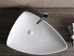 Ceruttispa Раковина накладная 69 CR7014 белая – фотография-3