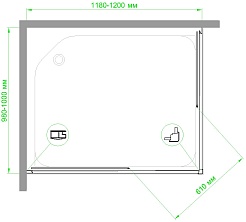 Royal Bath Душевой уголок RB 1120HPD-C-BL 120х100х185 – фотография-3
