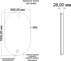 Mixline Зеркало Аккорд Алон арка 60 – фотография-12