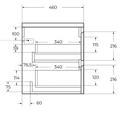 BelBagno Тумба с раковиной Kraft 120 L подвесная Rovere Nebrasca Nature – фотография-21
