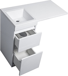 Style Line Тумба для умывальника Даллас 100 Люкс, белая PLUS эмаль – фотография-2