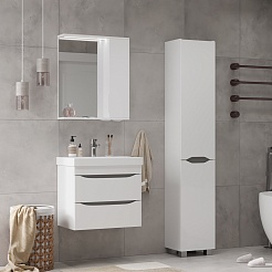 Volna Зеркальный шкаф Lake 60 R белый – фотография-8