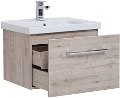 Dreja Тумба под раковину Big Inn 65 подвесная дуб кантри – фотография-6