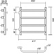 Domoterm Полотенцесушитель Стефано П4 400x500 (320) хром – картинка-6