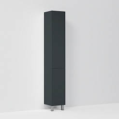 Am.Pm Шкаф пенал для ванной Gem 30 R графит матовый – фотография-2