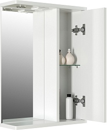 Mixline Зеркало-шкаф Этьен 50 R белый – фотография-2