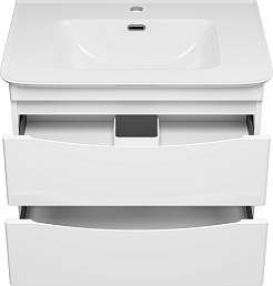 Misty Тумба под раковину Мираж 70 подвесная белая – фотография-2