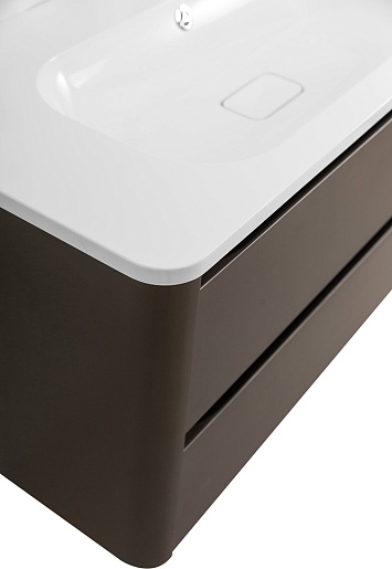 Cezares Тумба с раковиной без отверстия под смеситель Relax 100 подвесная оружейная сталь – фотография-10