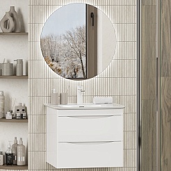 Misty Мебель для ванной Мираж 60 подвесная белая – фотография-1