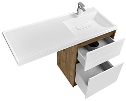 Акватон Мебель для ванной Лондри 60 R дуб рустикальный/белая – фотография-4