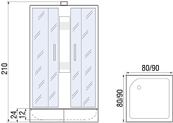 River Душевая кабина NEVA 90/26 MT без крыши – фотография-13