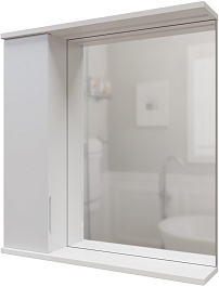 Mixline Зеркальный шкаф Лайн 60 L белый – фотография-1