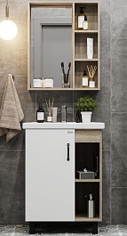 Onika Мебель для ванной Тимбер 60.01 (Como) белая/дуб сонома – фотография-1