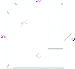 Onika Мебель для ванной Милтон 60 серая/дуб сонома – фотография-13