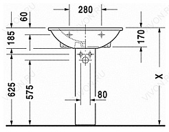 Duravit Пьедестал для раковины Darling New 0858240000 – фотография-2