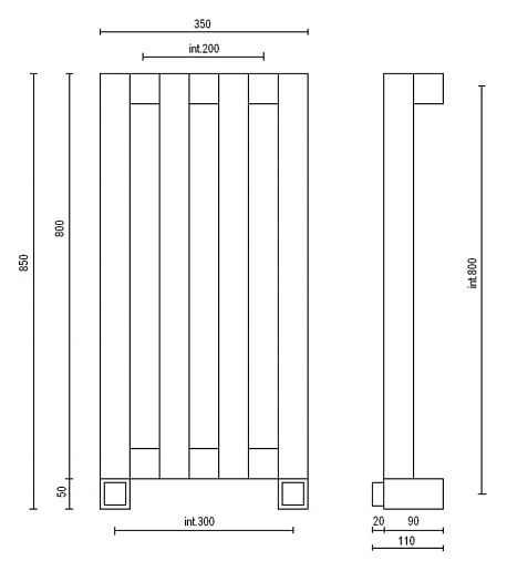 Margaroli Полотенцесушитель Cometa 7-480 – картинка-3