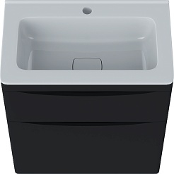 Vivon Тумба с раковиной Ostin 60 напольная черная матовая – фотография-6