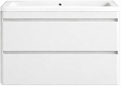 Vivon Тумба под раковину Atwood 90 подвесная белая матовая – фотография-1