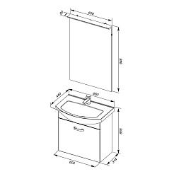 Aquanet Мебель для ванной "Ирис 65" ящик – фотография-3