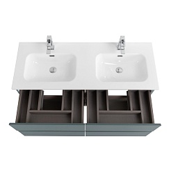 BelBagno Тумба с раковиной Kraft 120-2 подвесная Голубой матовый – фотография-7