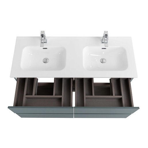 BelBagno Тумба с раковиной Kraft 120-2 подвесная Голубой матовый – картинка-7