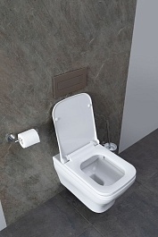 Allen Brau Унитаз подвесной Infinity 4.21011.20 белый глянец с крышкой 4.21013.20 – фотография-17