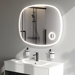 Am.Pm Зеркало Func 100x80 с подсветкой и увеличительным зеркальцем – фотография-5