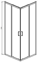 Aquatek Душевой уголок Ария 80x80 AQ ARI KV 08020CH профиль хром стекло прозрачное – фотография-10