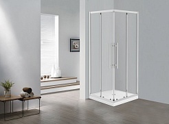 Esbano Душевой уголок Flex 90x90 ESF-90KV-C профиль хром стекло прозрачное – фотография-3