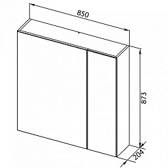Aquanet Зеркало-шкаф Йорк 85 – фотография-4