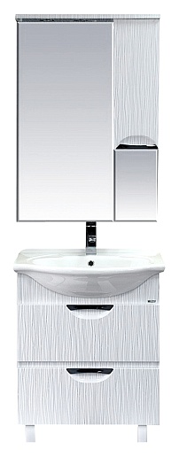 Misty Зеркальный шкаф Лорд 65 R белый – фотография-4