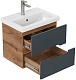 Onika Тумба под раковину Айленд 50 подвесная графит/дуб крафт – фотография-13