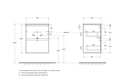 BelBagno Тумба под раковину Uno mini 50 подвесная Темно-Серый матовый – фотография-3