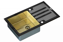 Zorg Кухонная мойка Inox Glass GL-7851-BLACK-BRONZE – фотография-1
