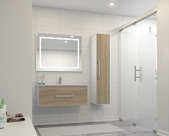 Какса-а Мебель для ванной Спектр 80 дуб – фотография-6