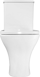 Azario Унитаз-компакт Nigel AZ-55 безободковый с бачком с сиденьем микролифт белый – фотография-4