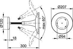 Keuco Косметическое зеркало Elegance new 17676 019000 хром – фотография-2