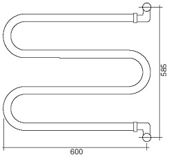 Margaroli Полотенцесушитель Vento 400WH – фотография-2