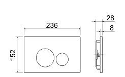Ceramicanova Подвесной унитаз Balearica Rimless с шумоизоляционной панелью CN1000 с системой инсталляции Envision кнопка Round хром – фотография-9