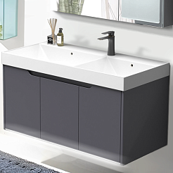 Ceruttispa Мебель для ванной Maiella 90 подвесная серая – фотография-5