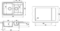 Dr. Gans Мойка кухонная Кардинал 760 К дюна – фотография-4