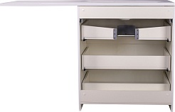 Style Line Тумба с раковиной Даллас 130 L 3 ящика под стиральную машину – фотография-8