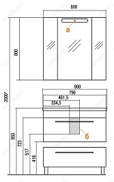 Акватон Мебель для ванной "Мадрид 80 М-1" ZSH – фотография-4