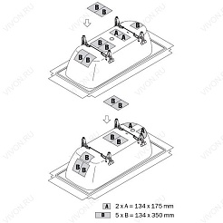 Kaldewei Накладки шумопоглощающие Kaldewei для ванны – фотография-2