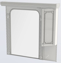 Aquanet Зеркальный шкаф Фредерика 125 new – фотография-4