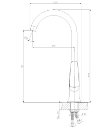 Rossinka Смеситель Z35-23U для кухонной мойки – фотография-2