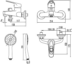 Lemark Смеситель для ванны Luna LM4134C хром – фотография-2