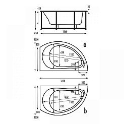 Vagnerplast Акриловая ванна CORONA 160 L – фотография-3